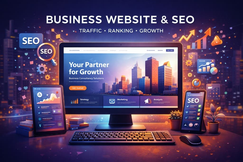 Business website with SEO optimization and Core Web Vitals improvements