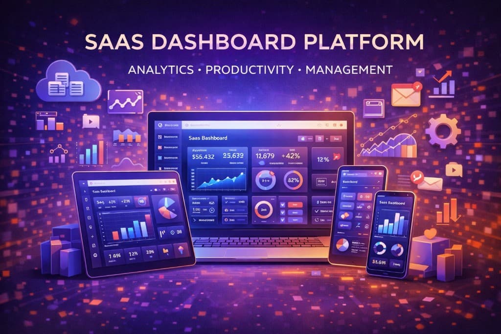 SaaS dashboard platform case study with analytics and subscription management